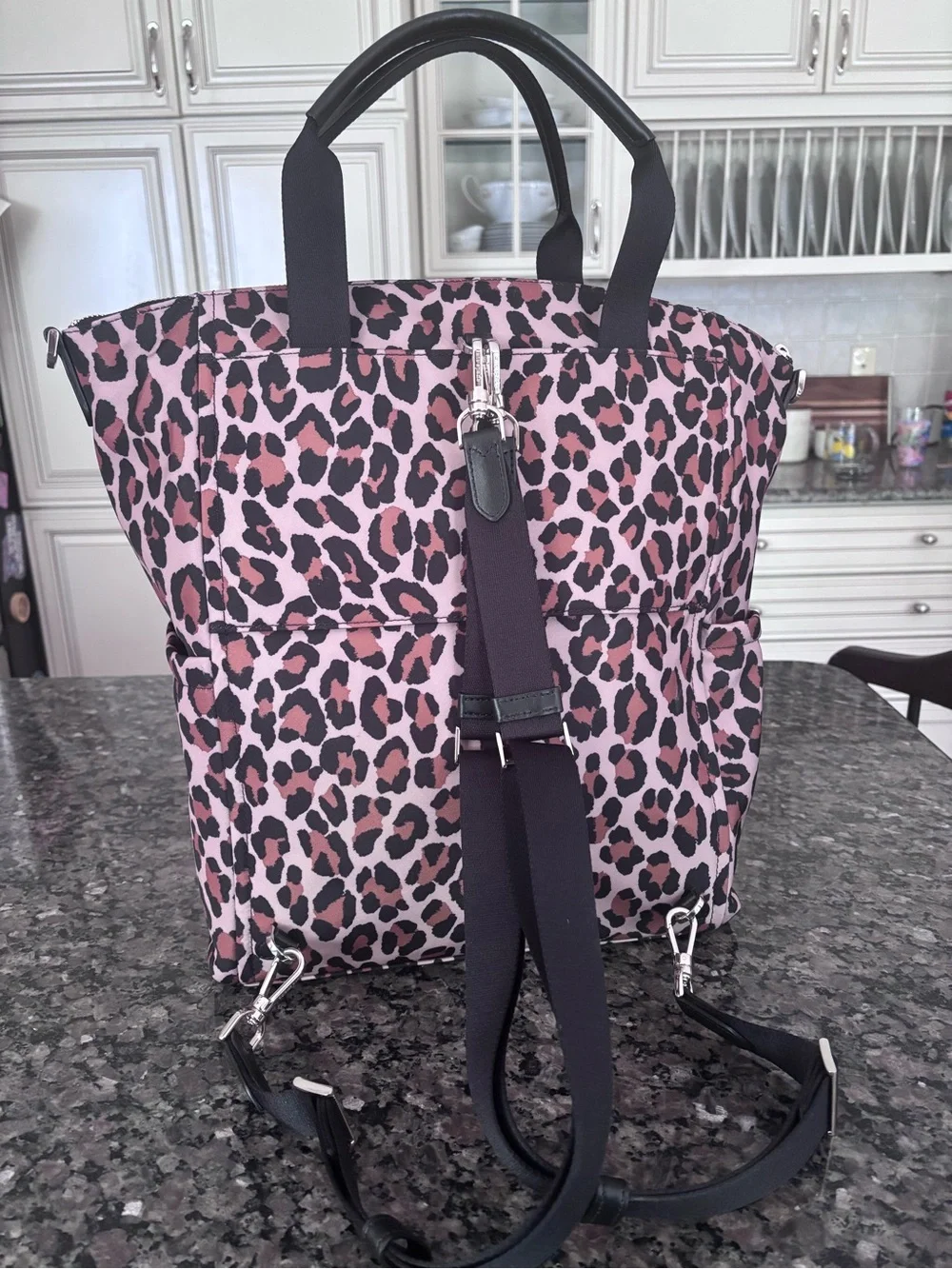 Kate Spade Chelsea Spotted Leopard Large Convertible Backpack